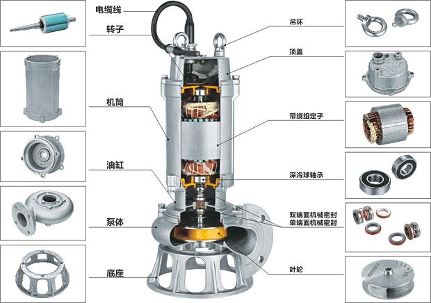 WQP不锈钢潜水黄色茄子视频结构图