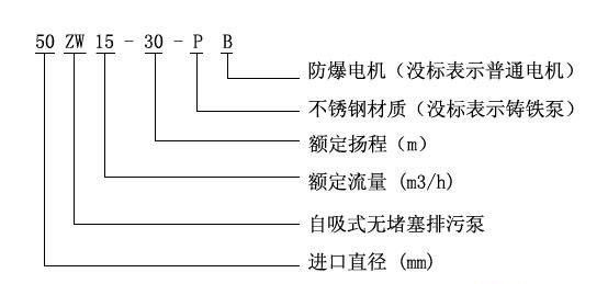 ZWPB型不锈钢防爆自吸式无堵塞黄色茄子视频型号意义