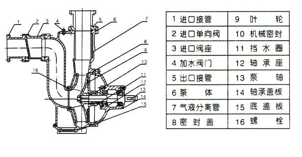 ZWPB型不锈钢防爆自吸式无堵塞黄色茄子视频（结构图）